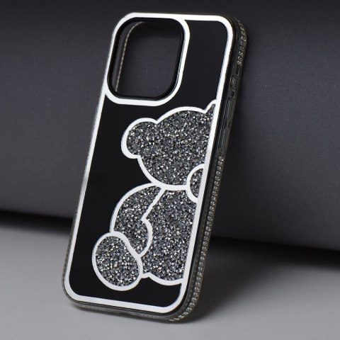 Etui TEDDY BEAR do iPhone 13 srebrny