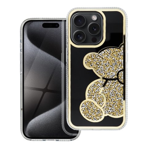 Etui TEDDY BEAR do iPhone 13 złoty