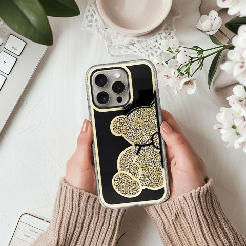 Etui TEDDY BEAR do iPhone 13 złoty