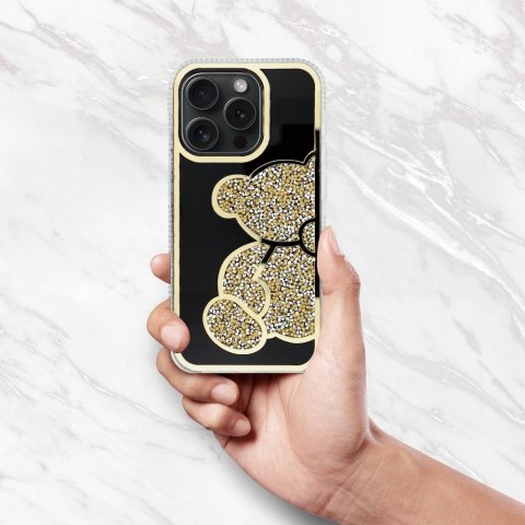 Etui TEDDY BEAR do iPhone 13 złoty