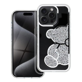 Etui TEDDY BEAR do iPhone 16 srebrny