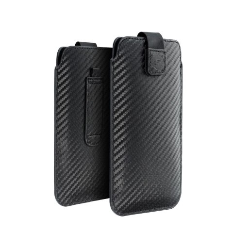 Etui uniwersalny / wsuwka POCKET Carbon - Model 09 - do iPhone 13 mini / 6 / 7 / 8 / 12 mini SAMSUNG S3 (i9300) / S4 (i9500)