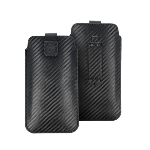 Etui uniwersalny / wsuwka POCKET Carbon - Model 09 - do iPhone 13 mini / 6 / 7 / 8 / 12 mini SAMSUNG S3 (i9300) / S4 (i9500)