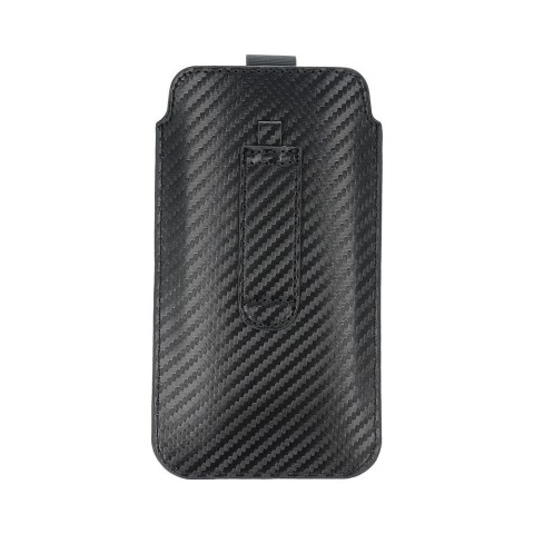Etui uniwersalny / wsuwka POCKET Carbon - Model 09 - do iPhone 13 mini / 6 / 7 / 8 / 12 mini SAMSUNG S3 (i9300) / S4 (i9500)