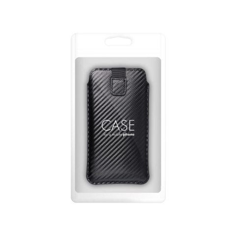 Etui uniwersalny / wsuwka POCKET Carbon - Model 09 - do iPhone 13 mini / 6 / 7 / 8 / 12 mini SAMSUNG S3 (i9300) / S4 (i9500)