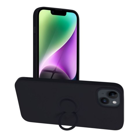 Etui SILICONE RING do iPhone 14 Plus czarny