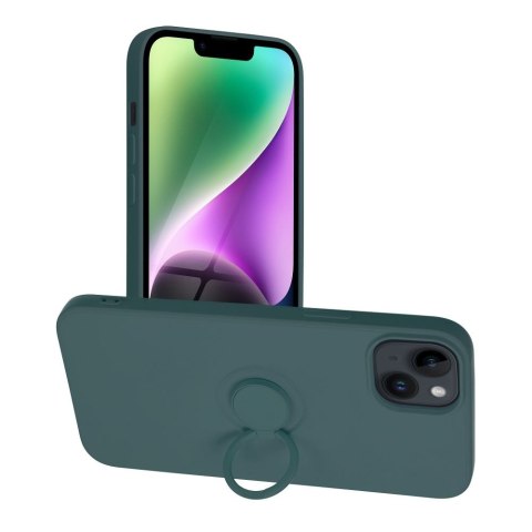 Etui SILICONE RING do iPhone 14 Plus zielony