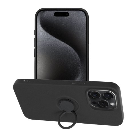 Etui SILICONE RING do iPhone 15 Pro Max czarny