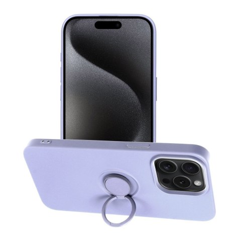Etui SILICONE RING do iPhone 15 Pro Max fioletowy