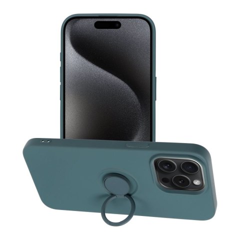 Etui SILICONE RING do iPhone 15 Pro Max zielony