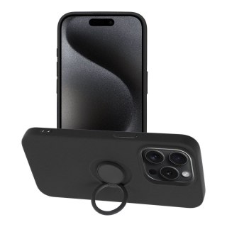 Etui SILICONE RING do iPhone 15 Pro czarny