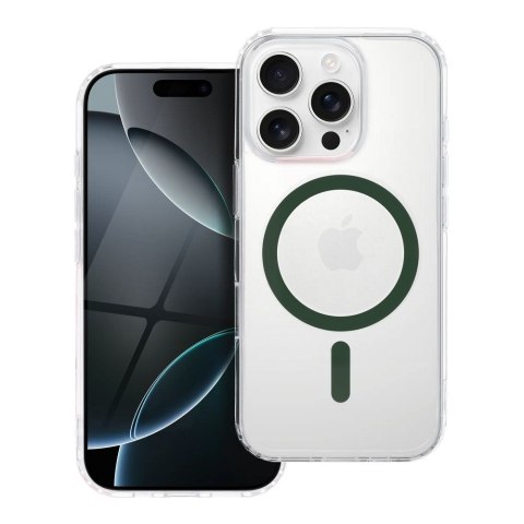Drop Glue Colorful Ring Mag Cover kompatybilny z MagSafe pasuje do iPhone 11 PRO ciemny zielony