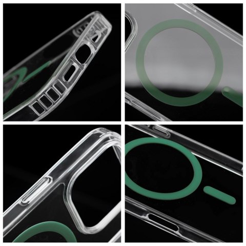 Drop Glue Colorful Ring Mag Cover kompatybilny z MagSafe pasuje do iPhone 13 ciemny zielony