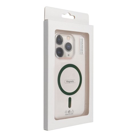 Drop Glue Colorful Ring Mag Cover kompatybilny z MagSafe pasuje do iPhone 13 ciemny zielony
