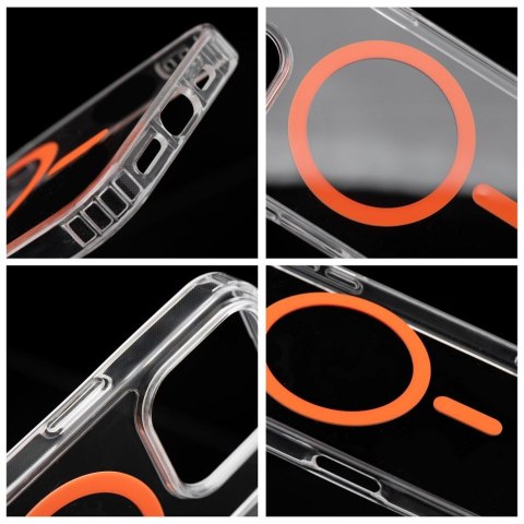 Drop Glue Colorful Ring Mag Cover kompatybilny z MagSafe pasuje do iPhone 13 pomarańczowy
