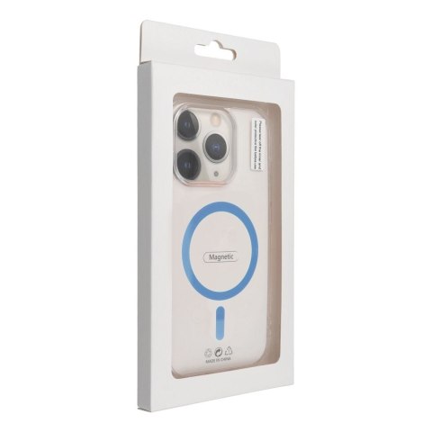 Drop Glue Colorful Ring Mag Cover kompatybilny z MagSafe pasuje do iPhone 14 PRO jasny niebieski