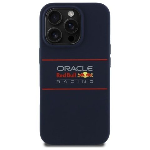 RED BULL Etui do iPhone 14 Pro kompatybilny z MagSafe RBHMP14L24SIHSRV (Silicone Horizontal Centered Logo) navy