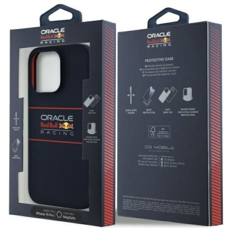 RED BULL Etui do iPhone 14 Pro kompatybilny z MagSafe RBHMP14L24SIHSRV (Silicone Horizontal Centered Logo) navy