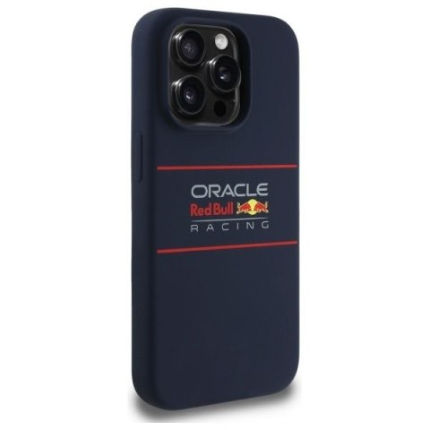 RED BULL Etui do iPhone 15 Pro Max kompatybilny z MagSafe RBHMP15X24SIHSRV (Silicone Horizontal Centered Logo) navy