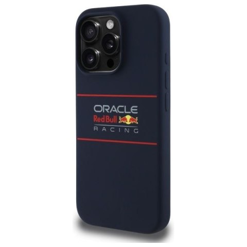 RED BULL Etui do iPhone 15 Pro Max kompatybilny z MagSafe RBHMP15X24SIHSRV (Silicone Horizontal Centered Logo) navy