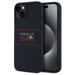 RED BULL Etui do iPhone 15 kompatybilny z MagSafe RBHMP15S24SIHSRV (Silicone Horizontal Centered Logo) navy