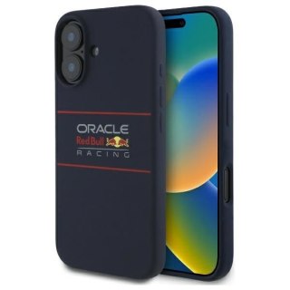 RED BULL Etui do iPhone 16 Plus kompatybilny z MagSafe RBHMP16M24SIHSRV (Silicone Horizontal Centered Logo) navy