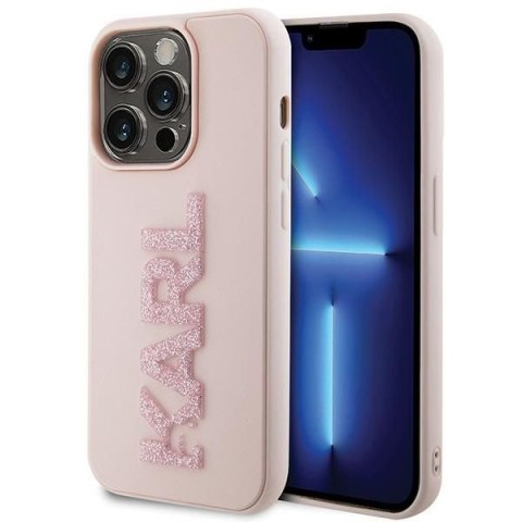 KARL LAGERFELD Etui do iPhone 15 Pro Max KLHCP15X3DMBKCP (3D Logo Glitter) różowy