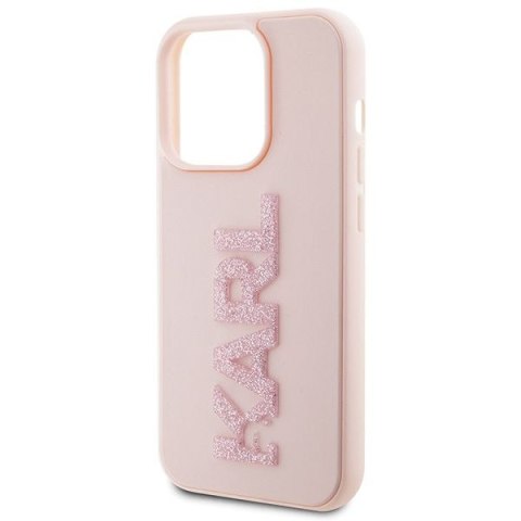 KARL LAGERFELD Etui do iPhone 15 Pro Max KLHCP15X3DMBKCP (3D Logo Glitter) różowy