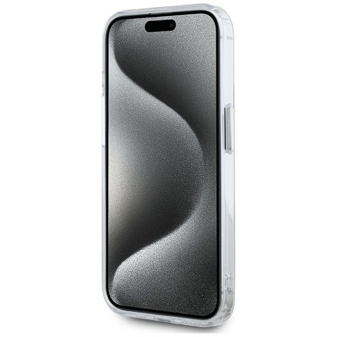 KARL LAGERFELD Etui do iPhone 15 Pro Max kompatybilny z MagSafe KLHMP15XHLSKIH (IML Metal K Head) biały