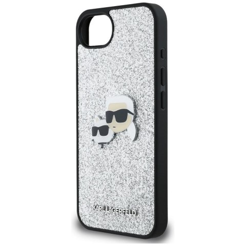 KARL LAGERFELD Etui do iPhone 16e KLHCPSE4PFGKCPS (Fixed Glitter W/ Ikonik Metal Pin) srebrny
