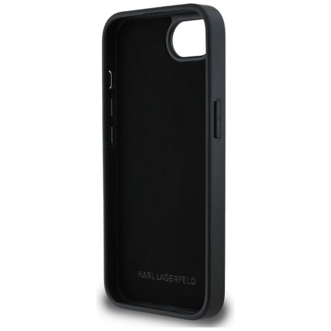 KARL LAGERFELD Etui do iPhone 16e KLHCPSE4PFGKCPS (Fixed Glitter W/ Ikonik Metal Pin) srebrny