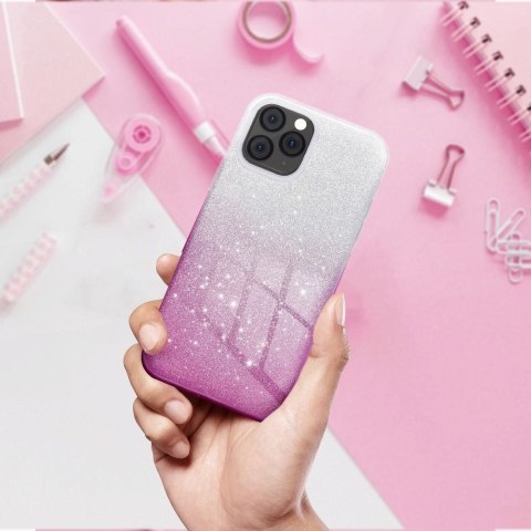 Etui SHINING do iPhone 13 transparentny różowy