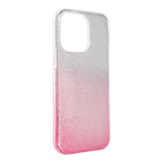 Etui SHINING do iPhone 14 Pro Max transparentny różowy