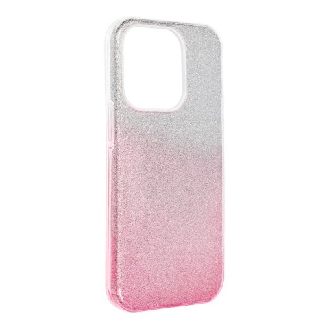 Etui SHINING do iPhone 14 Pro transparentny różowy