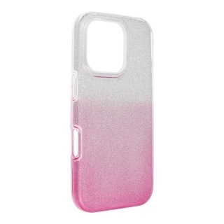 Etui SHINING do iPhone 16 Pro transparentny różowy