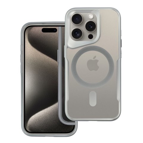 Etui ERGOFIT NEWZONE kompatybilny z MagSafe do iPhone 15 PRO MAX srebrny