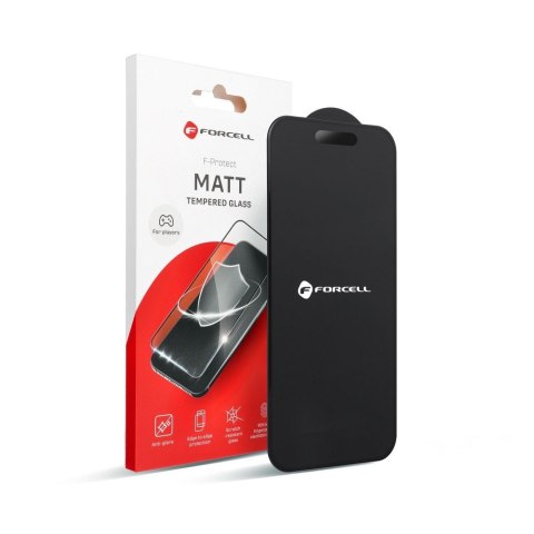 Szkło Hartowane Forcell Matt Glass - do Iphone 15 czarny