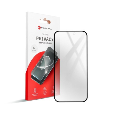 Szkło Hartowane Forcell Privacy Glass - do Iphone 16 czarny
