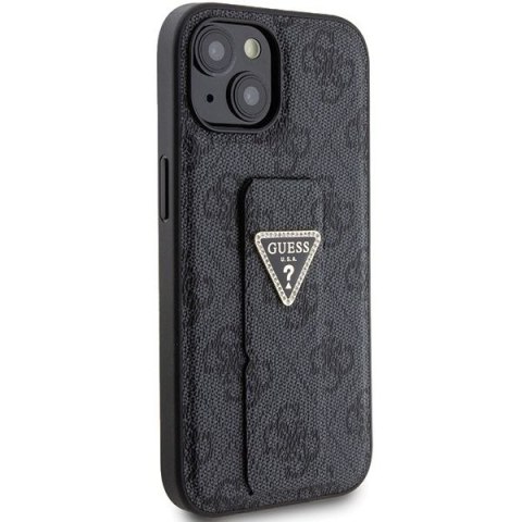 GUESS Etui do iPhone 13 / 14 / 15 GUHCP15SPGS4TDK (Grip Stand 4G Triangle Strass) czarny