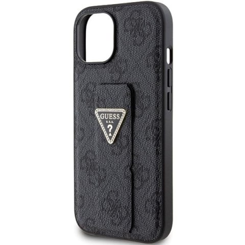 GUESS Etui do iPhone 13 / 14 / 15 GUHCP15SPGS4TDK (Grip Stand 4G Triangle Strass) czarny