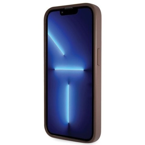GUESS Etui do iPhone 14 Pro GUHCP14LP4TDSCPW (Crossbody 4G Metal Logo) brązowy