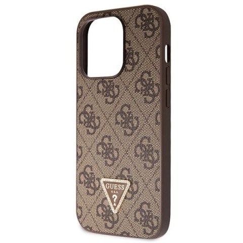 GUESS Etui do iPhone 14 Pro GUHCP14LP4TDSCPW (Crossbody 4G Metal Logo) brązowy