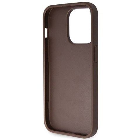 GUESS Etui do iPhone 14 Pro GUHCP14LP4TDSCPW (Crossbody 4G Metal Logo) brązowy