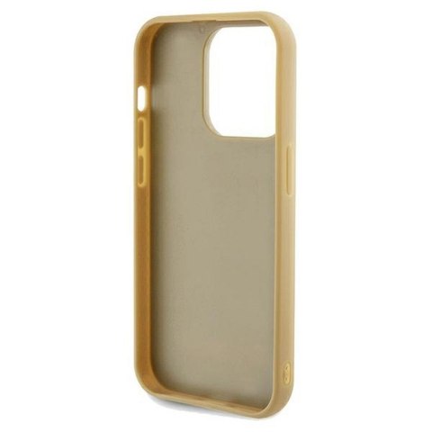 GUESS Etui do iPhone 14 Pro GUHCP14LPMSDGSD (Disco Script Metal) złoty