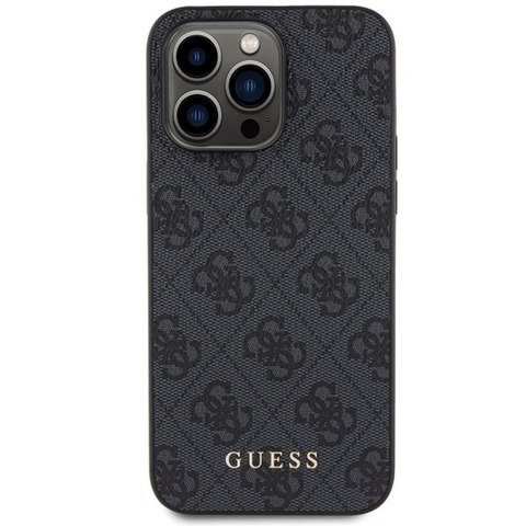 GUESS Etui do iPhone 15 Pro Max GUHCP15XG4GFGR (4G Metal Logo) szary