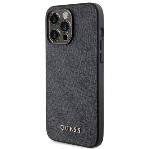 GUESS Etui do iPhone 15 Pro Max GUHCP15XG4GFGR (4G Metal Logo) szary