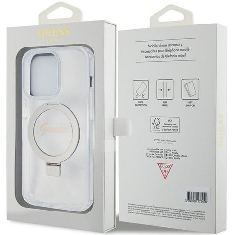 GUESS Etui do iPhone 15 Pro Max kompatybilny z MagSafe GUHMP15XHRSGSD do iPhone 15 Pro Max (Kompatybilny z Magsafe / Glitter