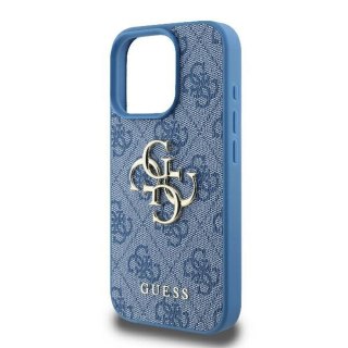 GUESS Etui do iPhone 16 Pro GUHCP16L4GMGBL (4G PU Big Logo) niebieski