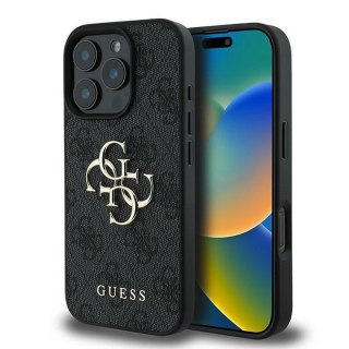 GUESS Etui do iPhone 16 Pro GUHCP16L4GMGGR (4G PU Big Logo) czarny