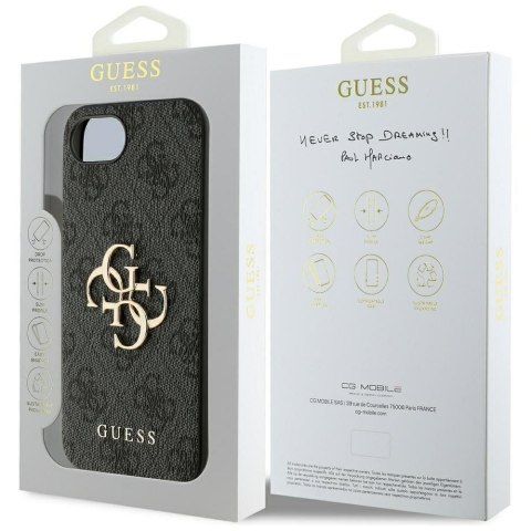 GUESS Etui do iPhone 16e GUHCPSE44GMGGR (4G PU Big Logo) czarny